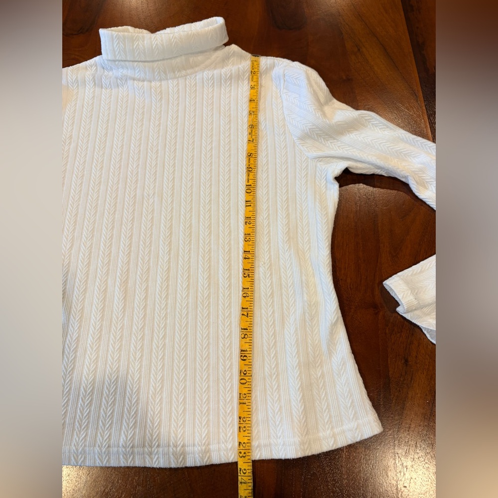 Winter white turtleneck, size M/L see measurements in photo, purse, not included - Picture 6 of 6